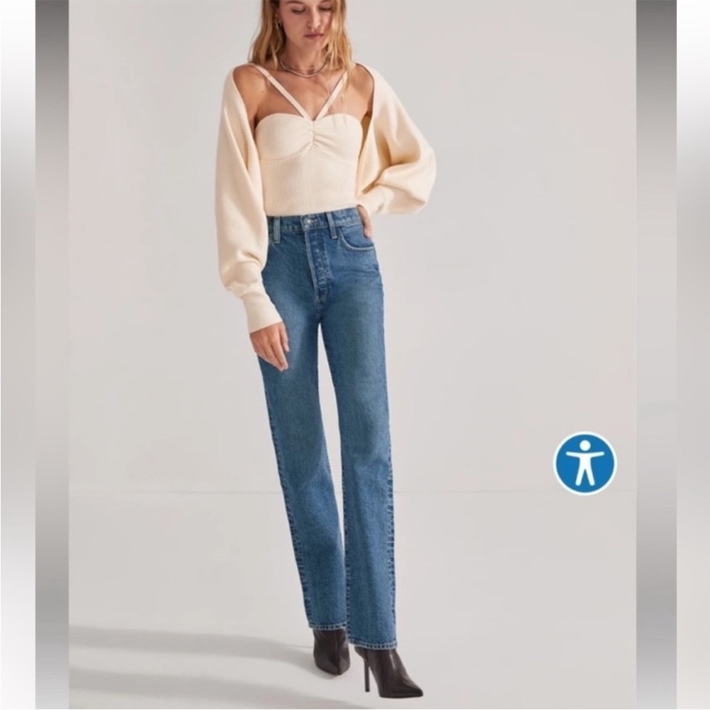 Favorite Daughter The Vivi High Rise Straight Jeans In Iris